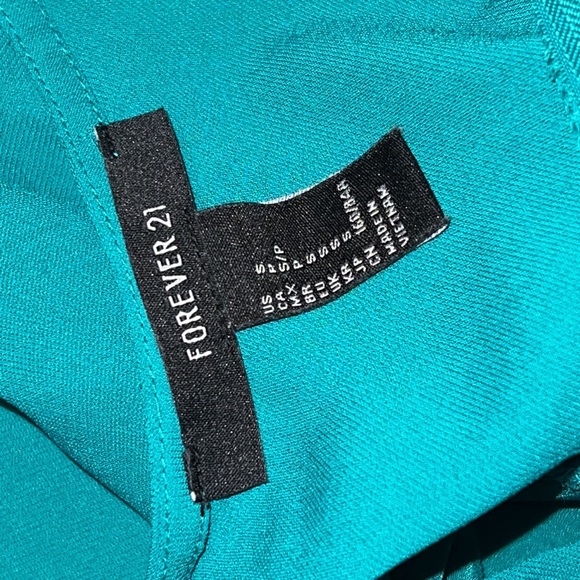 Teal Strappy Cocktail Dress with Open Back - Picture 5 of 5